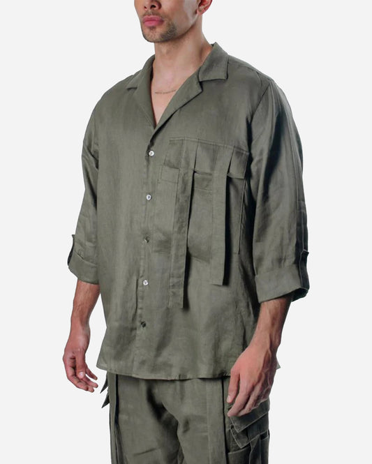 LINEN UTILITY SHIRT