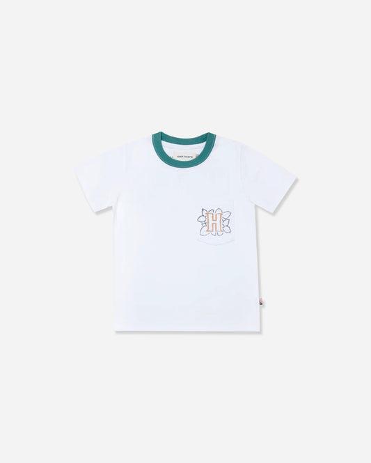 FORAL POCKET KIDS T-SHIRT