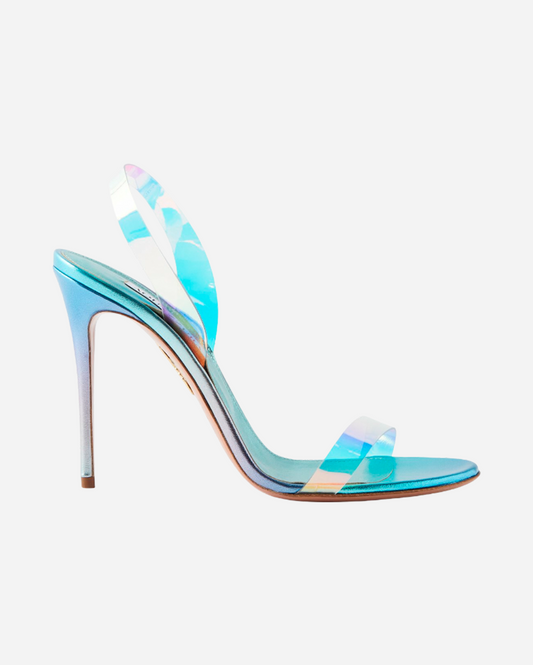 NUDE PLEXI HEEL