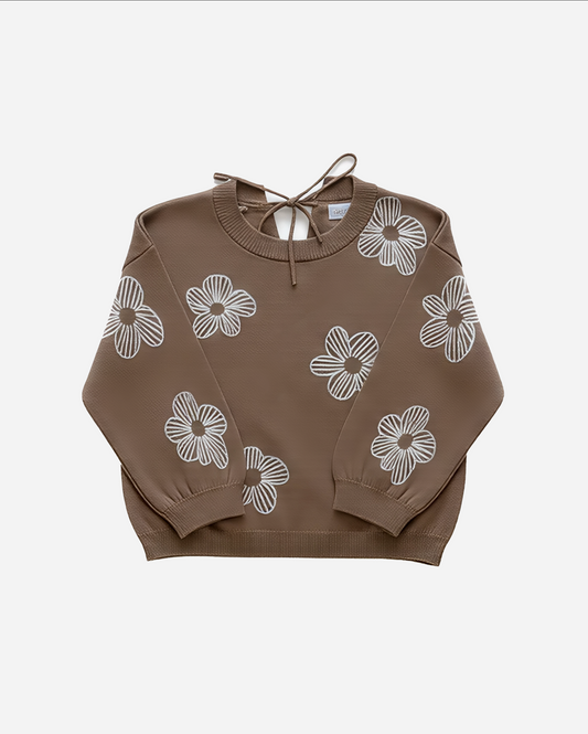 TIE-UP TOP COCOA FLOWER