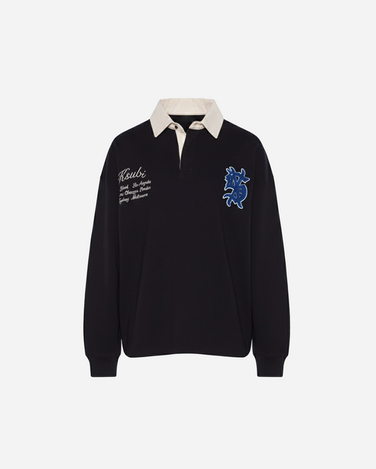 RUGGED RUGBY LS JERSEY BLACK FADE