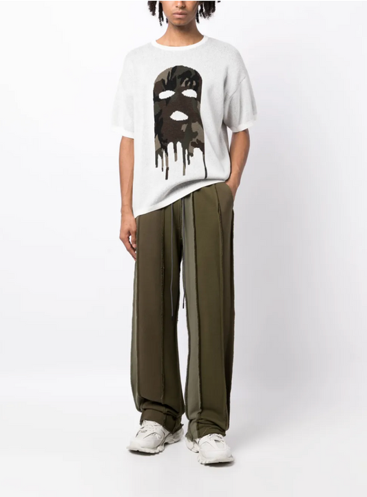PANELLED COTTON TRACK PANT