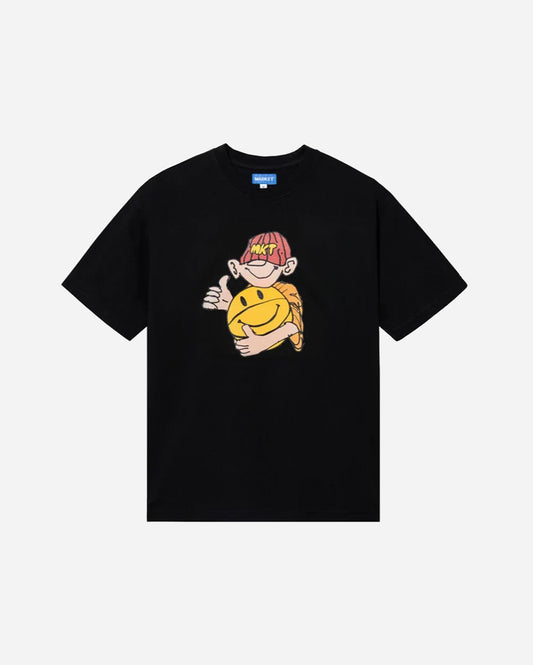 CAMISETA MARKET SMILEY FRIENDLY T-SHIRT IN BLACK