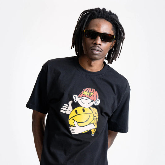 CAMISETA MARKET SMILEY FRIENDLY T-SHIRT IN BLACK
