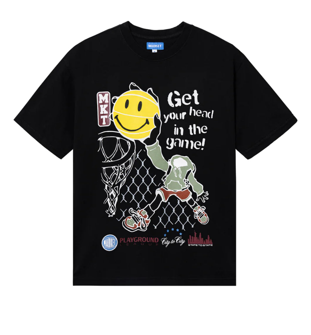 SMILEY HEAD IN THE GAME T-SHIRT