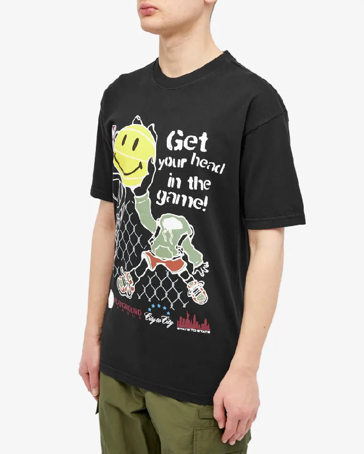 SMILEY HEAD IN THE GAME T-SHIRT