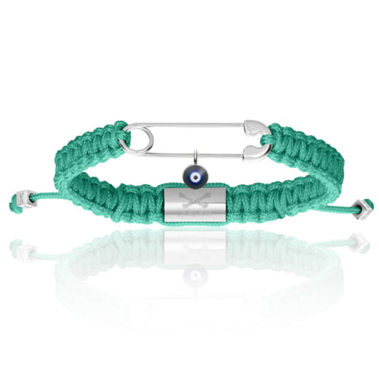 BRAZALETE DOUBLE BONE SAFETY PIN