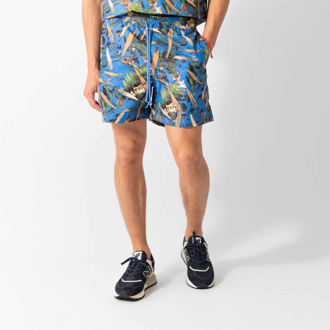 CARHARTT SLATER SWIM TRUNKS PRINT/BLUE