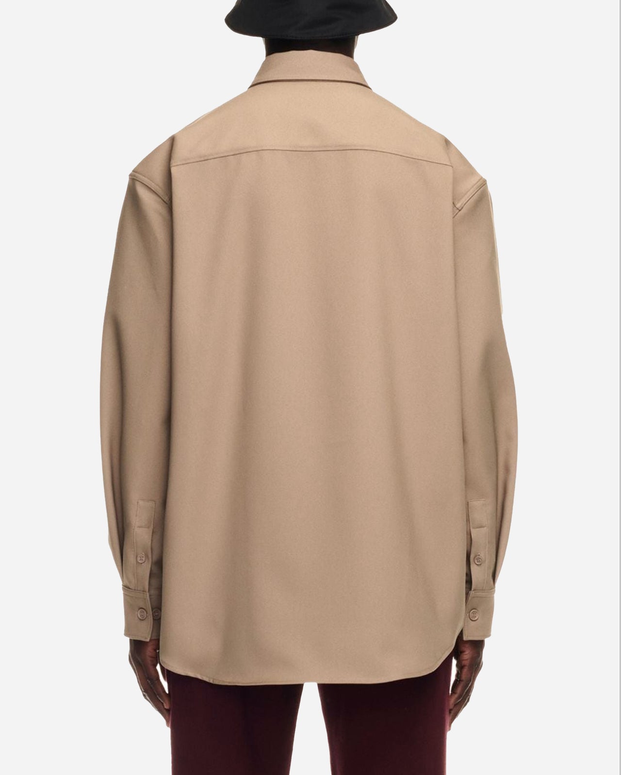 CAMISA OFF WHITE OW EMB DRILL MILIT OVERSHIRT