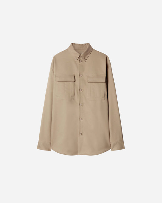 CAMISA OFF WHITE OW EMB DRILL MILIT OVERSHIRT