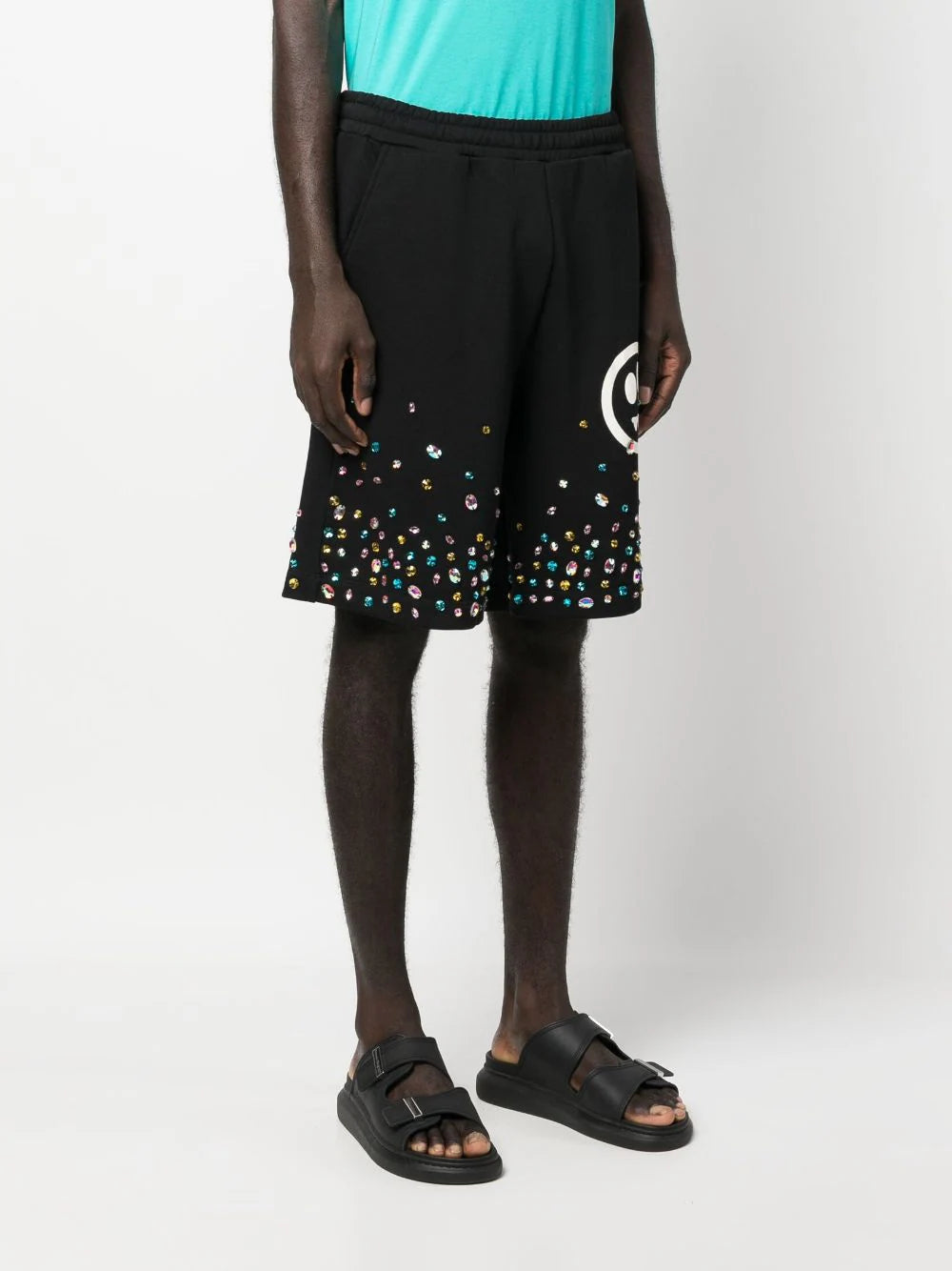BERMUDA SHORTS WITH CRYSTAL DETAIL