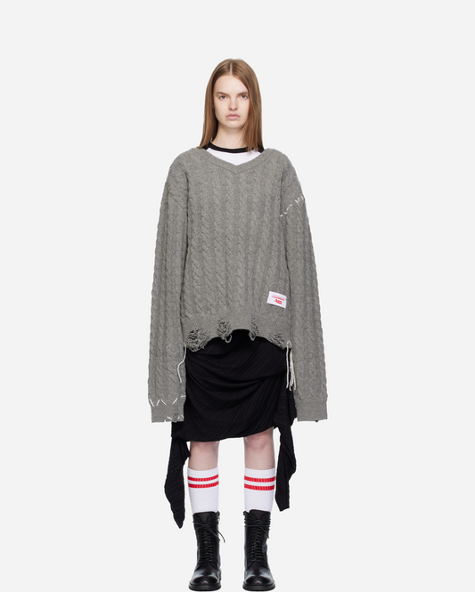 LABEL CABLE KNITTED JUMPER