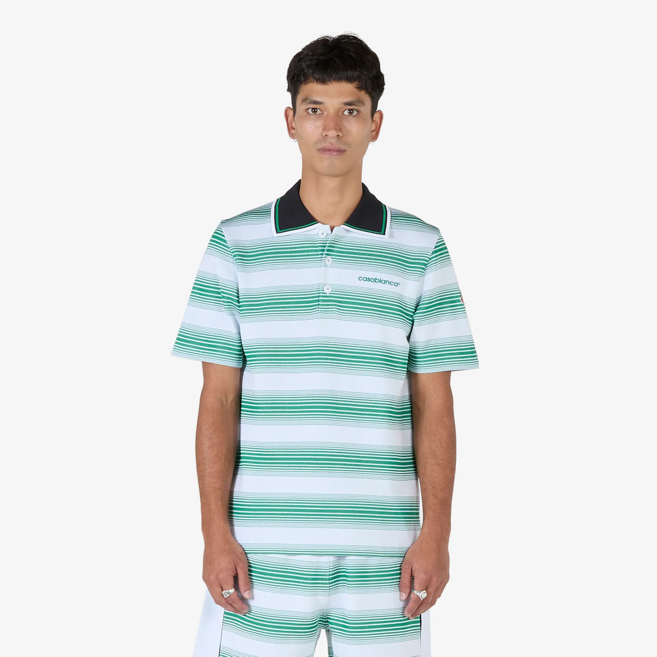 STRIPE INTERLOCK POLO