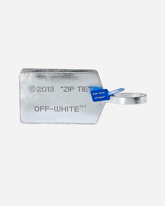 CARTERA OFF WHITE ZIP TIE MÉDIUM CLUTCH
