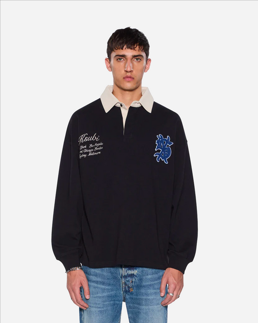 RUGGED RUGBY LS JERSEY BLACK FADE