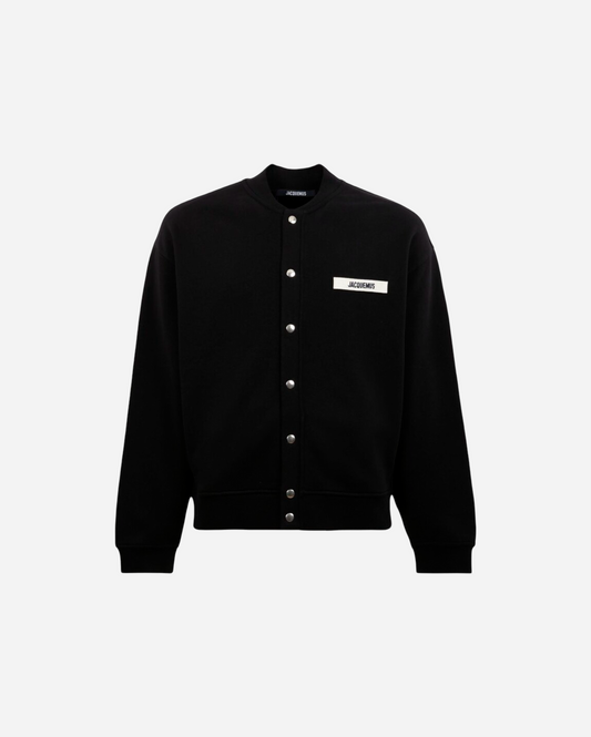 THE GROS GRAIN LOGO PATCH CARDIGAN