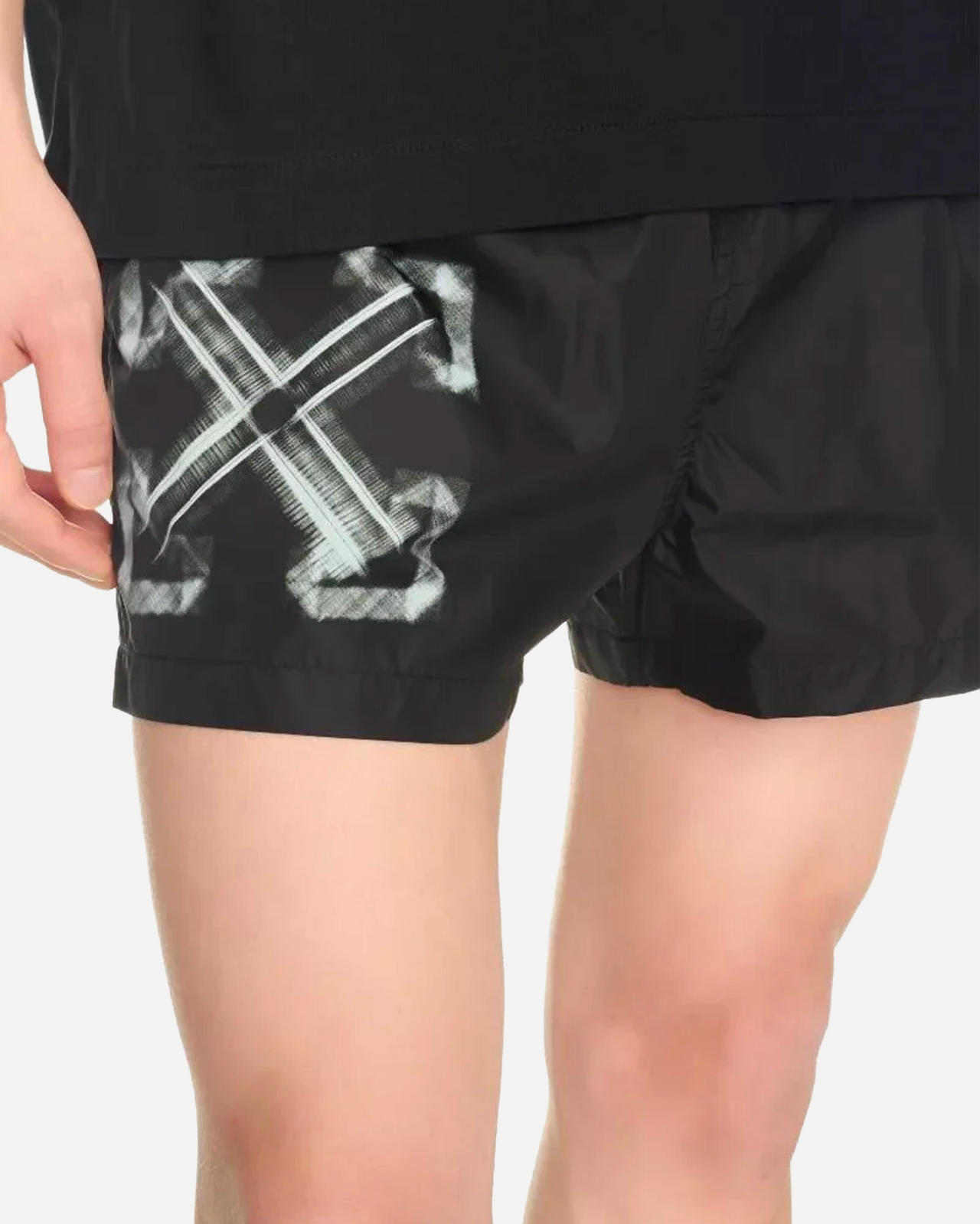 SHORTS DE PLAYA OFF WHITE VIBE ARROW